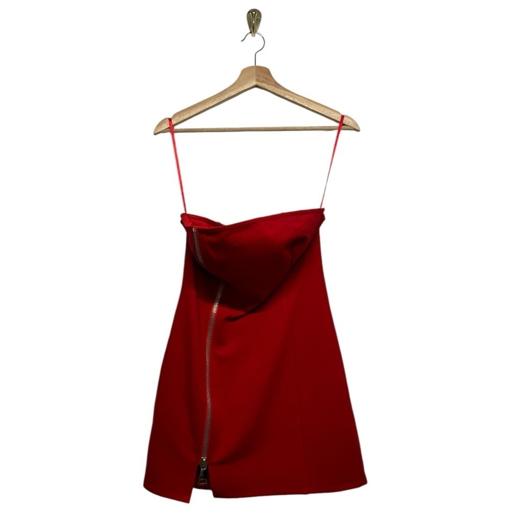 NWT REOLVE BY THE WAY. Melodie Strapless Zip Dress Red S - Picture 3 of 9